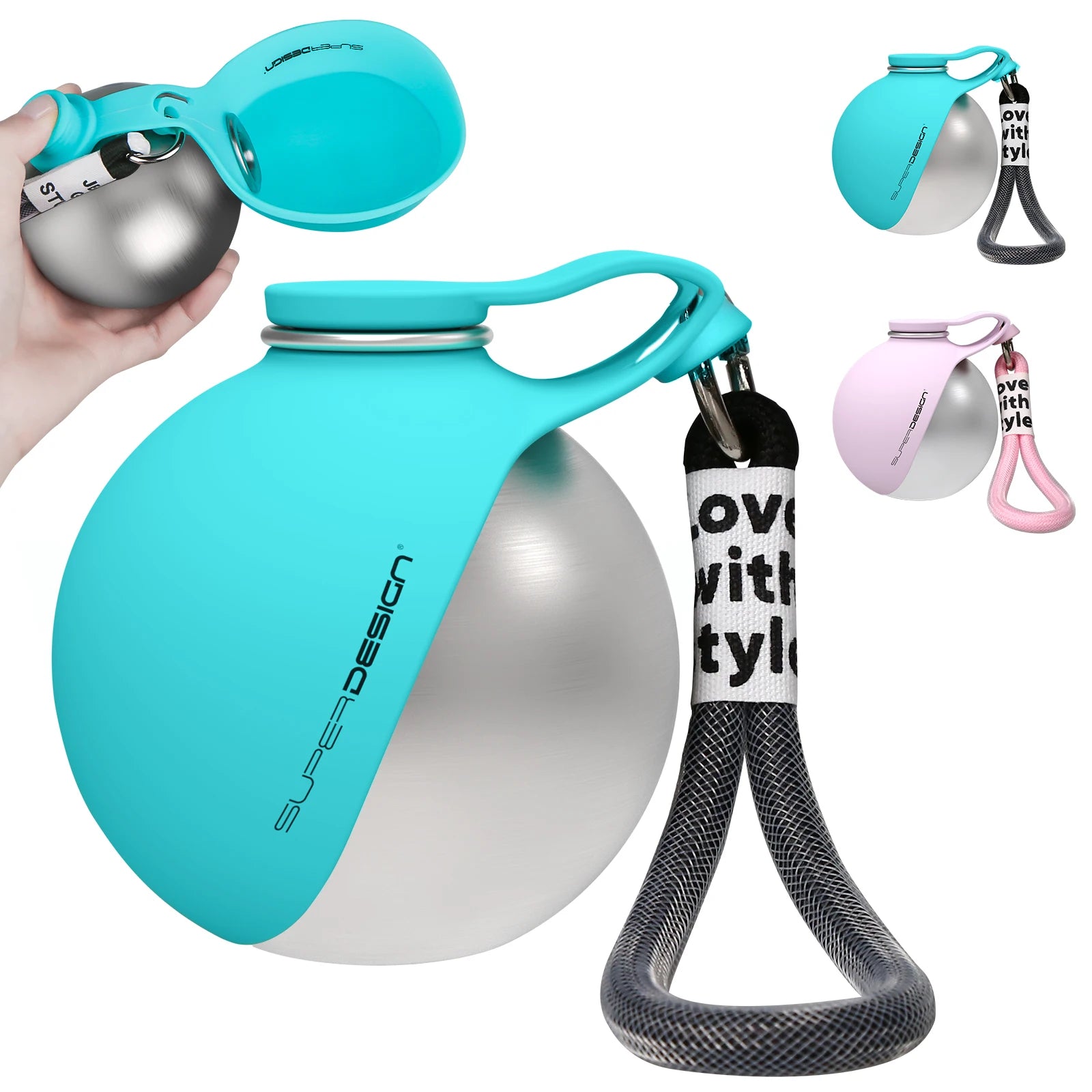 2-in-1 Portable Dog Water Bottle – Leak-Proof Travel Hydration Bottle for Small Dogs
