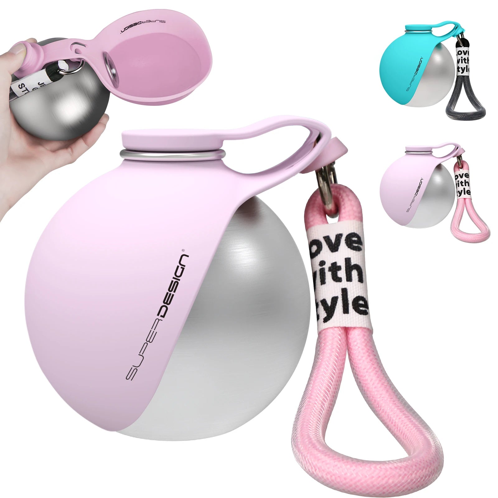2-in-1 Portable Dog Water Bottle – Leak-Proof Travel Hydration Bottle for Small Dogs