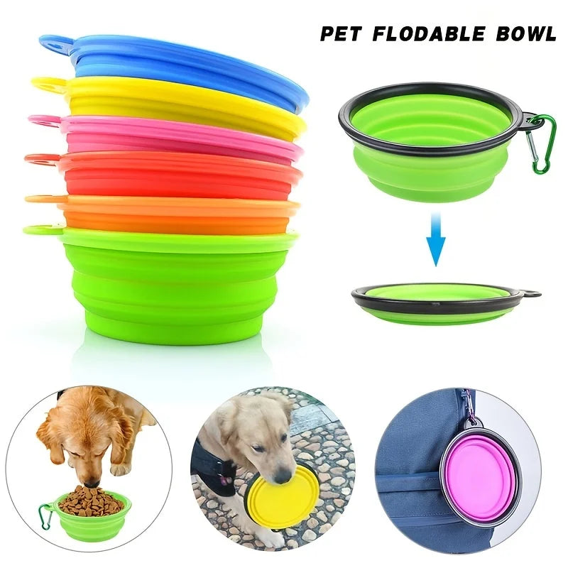 Collapsible Travel Pet Bowl for Dogs & Cats