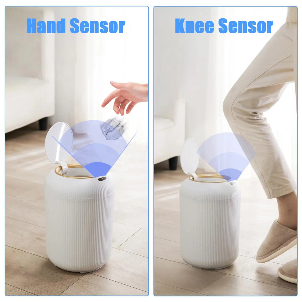 Smart Motion Sensor Trash Can with Lid