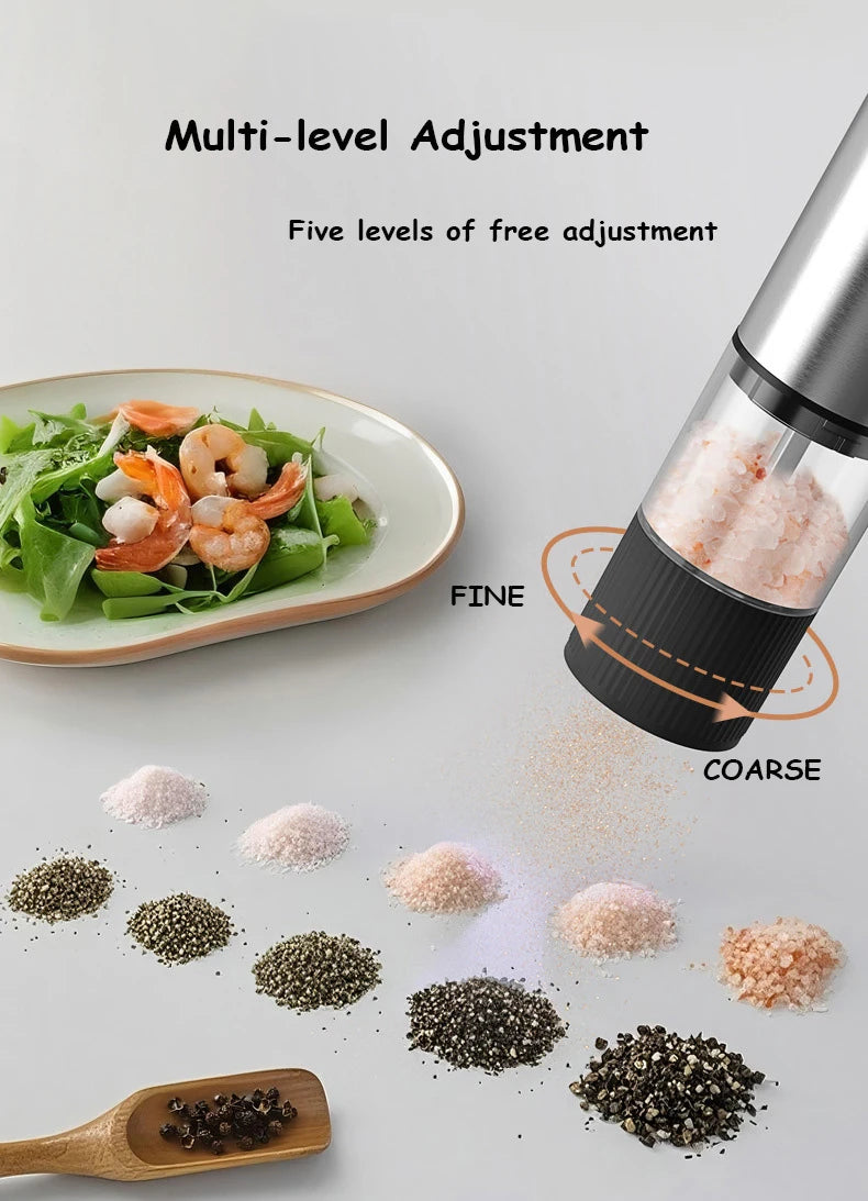 Rechargeable Electric Salt and Pepper Grinder Set