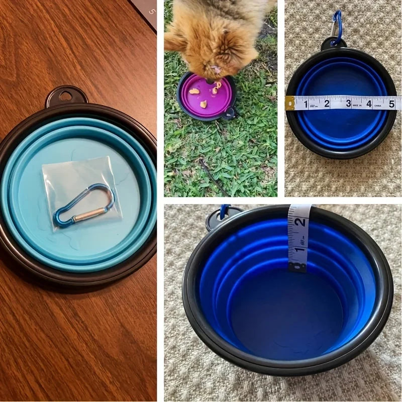Collapsible Travel Pet Bowl for Dogs & Cats