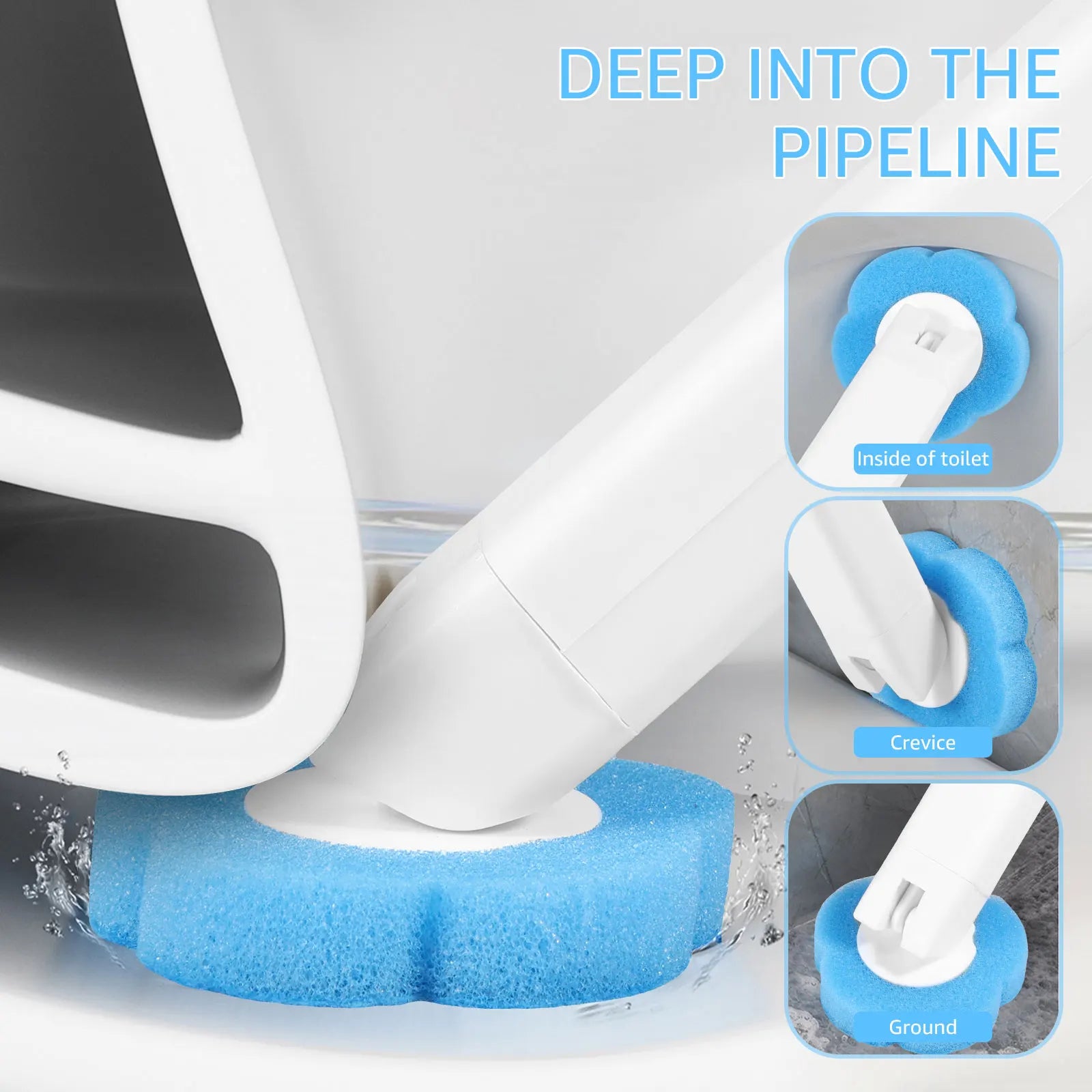 Disposable Toilet Brush Set with Elegant Holder