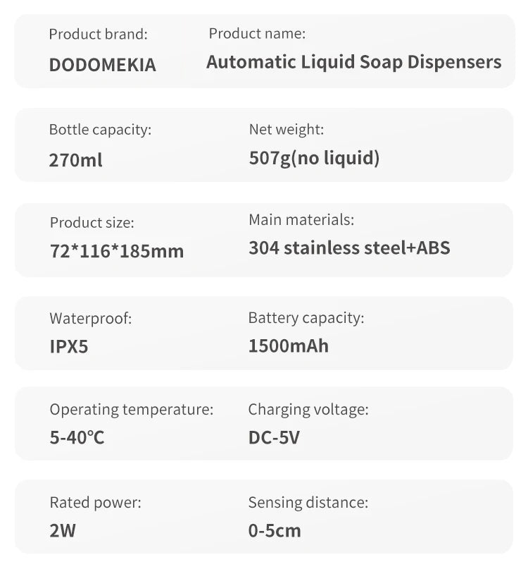 Touchless Automatic Soap Dispenser