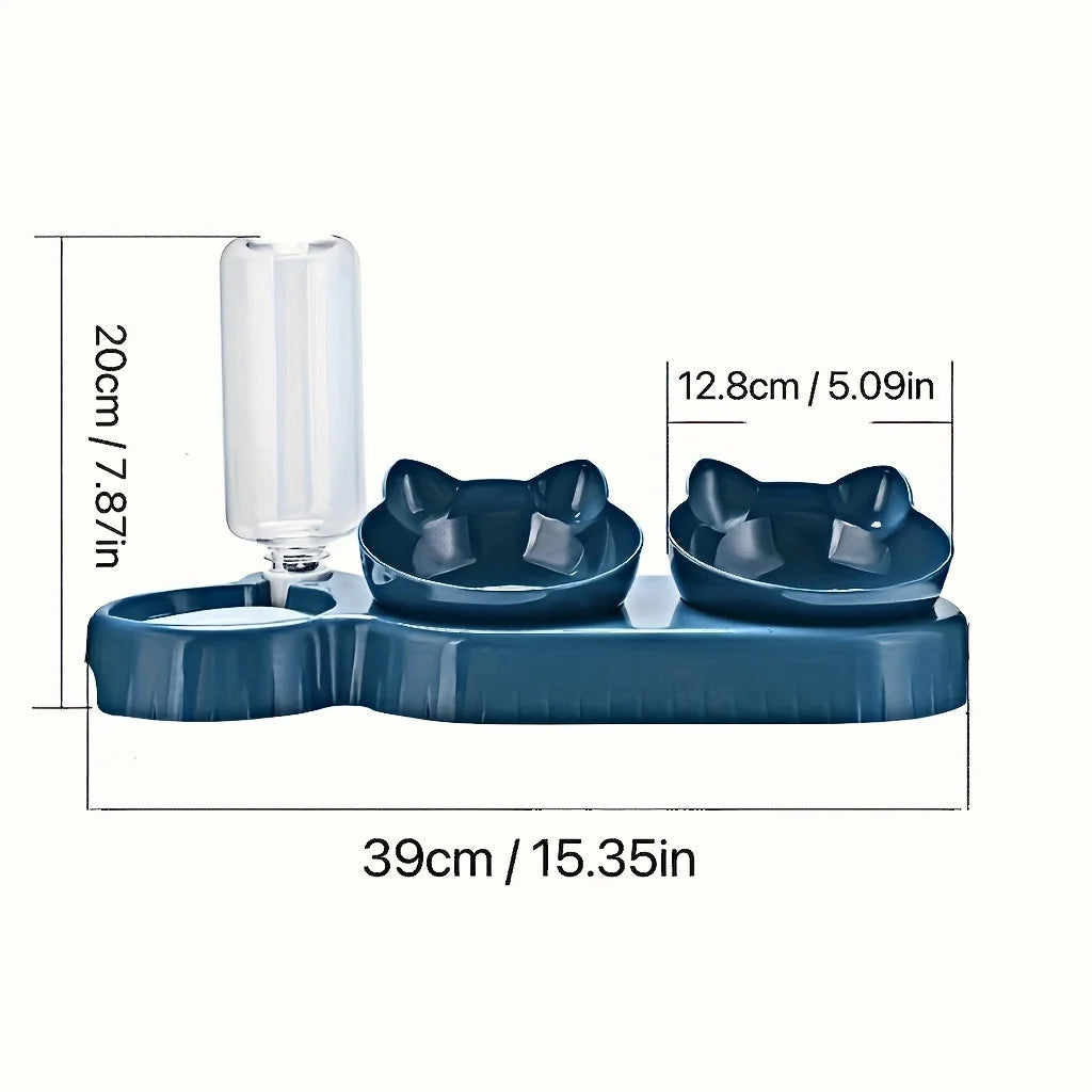 3-in-1 Cat Food & Water Bowl.