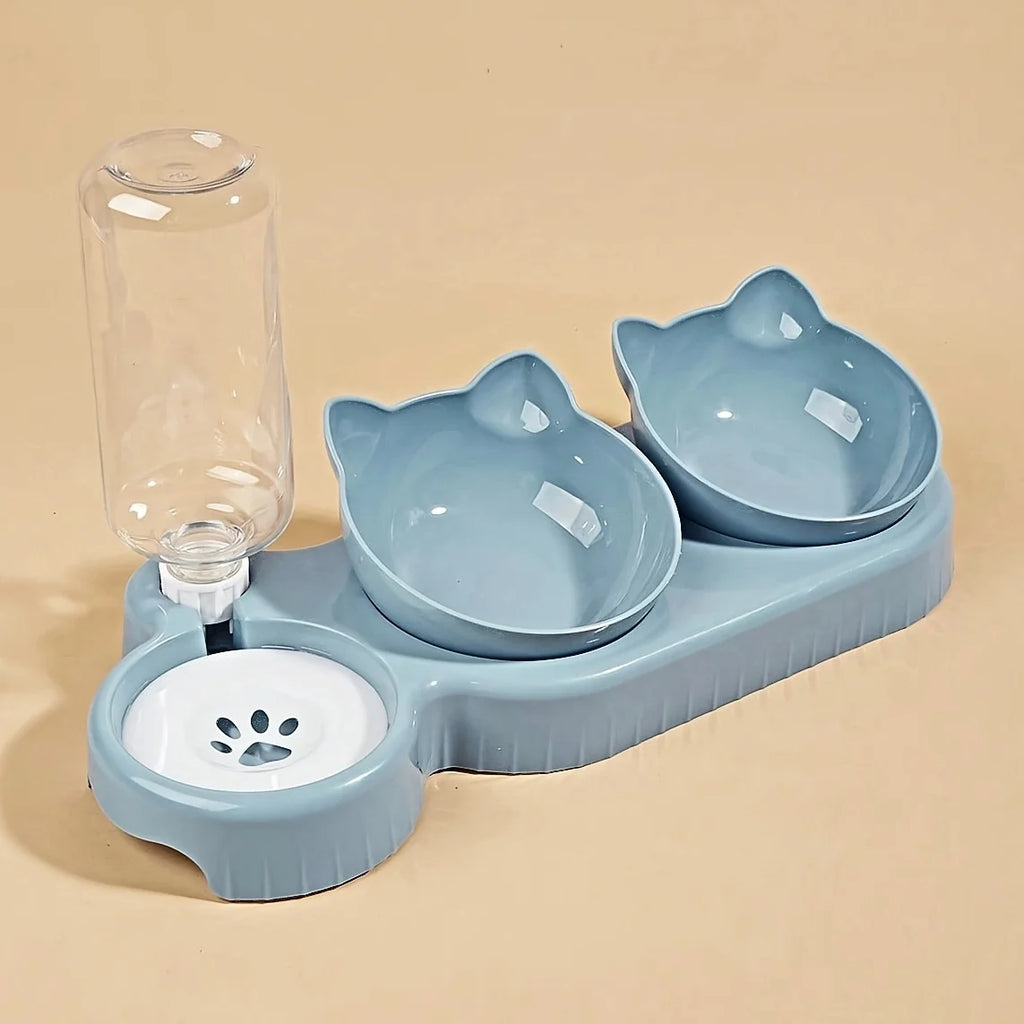 3-in-1 Cat Food & Water Bowl.