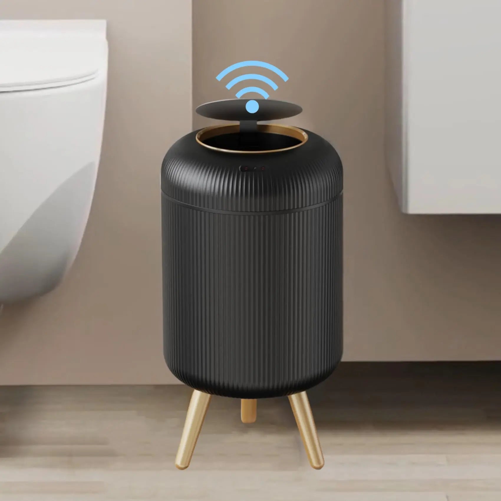 Smart Motion Sensor Trash Can with Lid