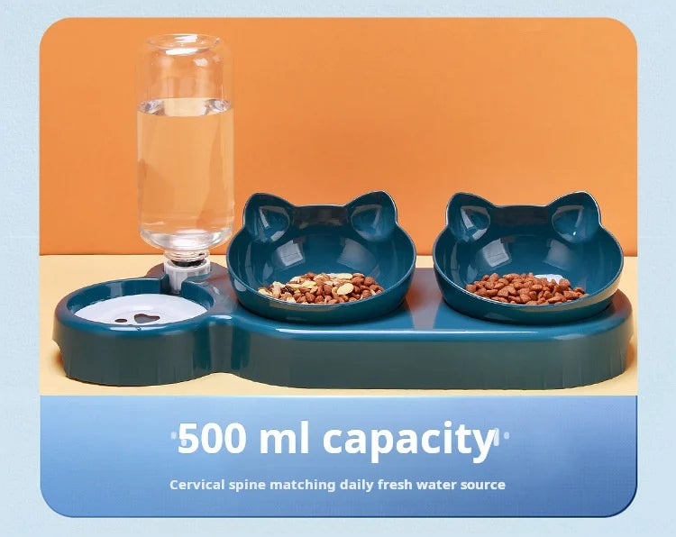 3-in-1 Cat Food & Water Bowl.