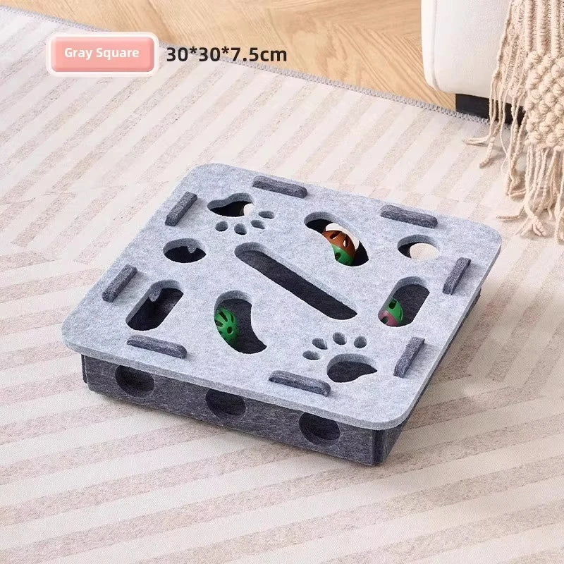 Interactive Felt Cat Toy
