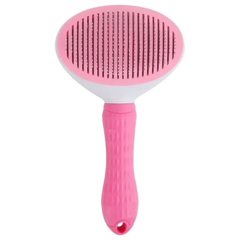 Self-Cleaning Pet Grooming Brush for Dogs & Cats – Gentle Hair Removal Comb