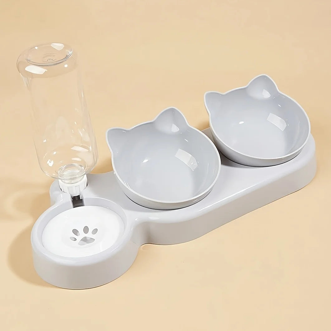 3-in-1 Cat Food & Water Bowl.