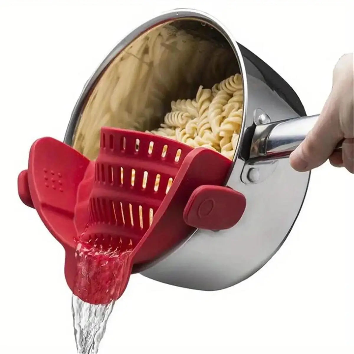 Adjustable Clip-On Pot Strainer for Easy Draining