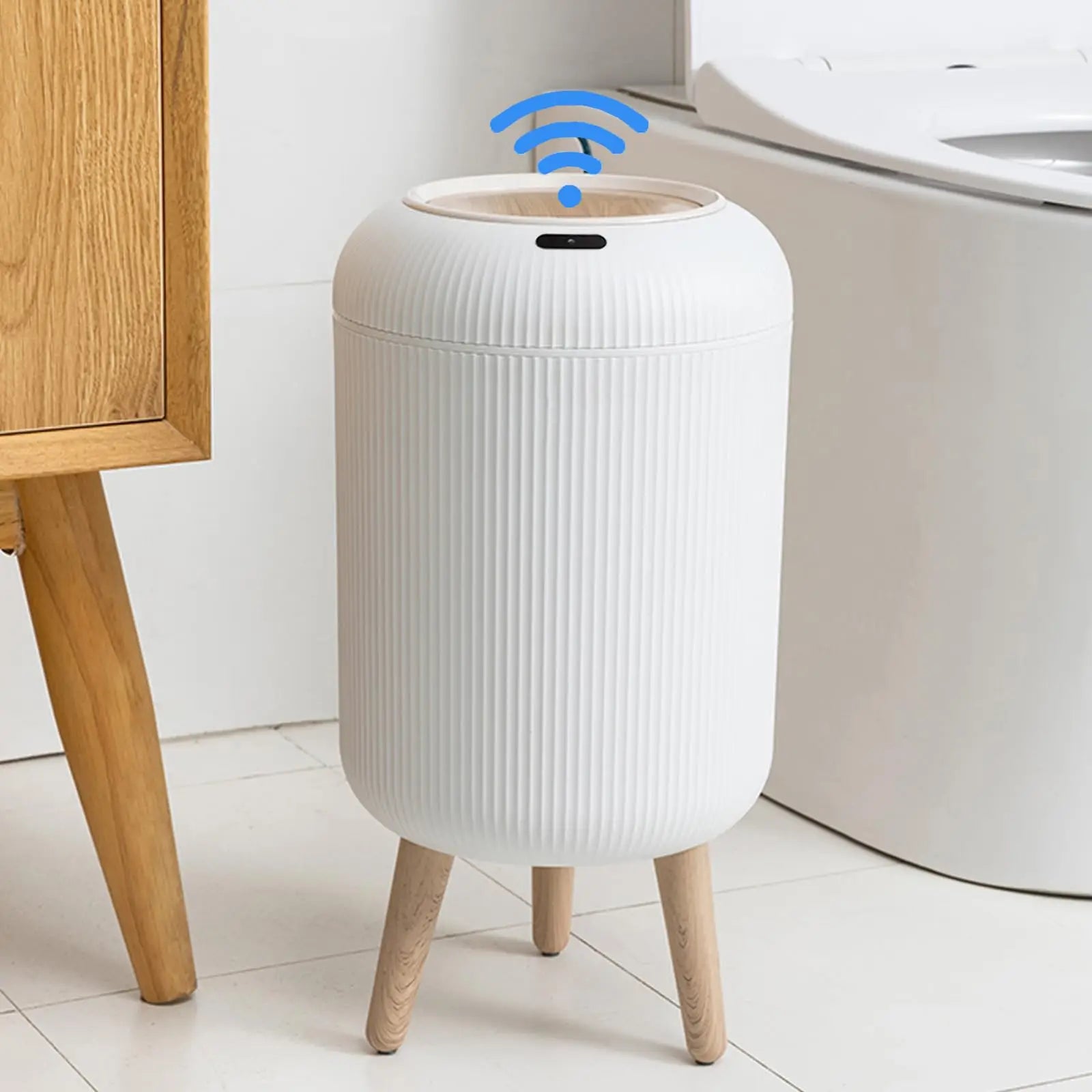 Smart Motion Sensor Trash Can with Lid