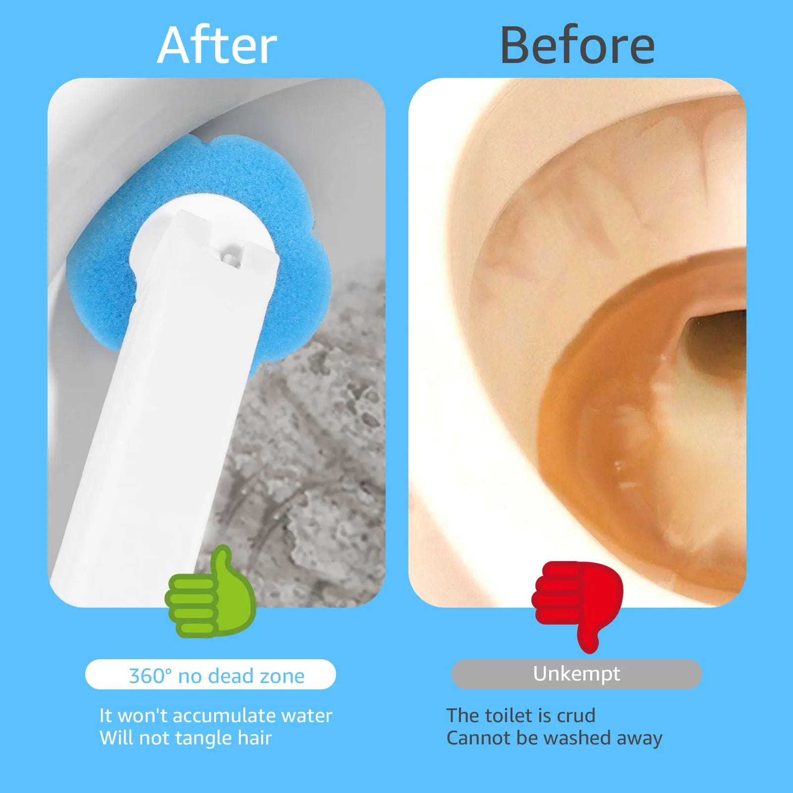 Disposable Toilet Brush Set with Elegant Holder