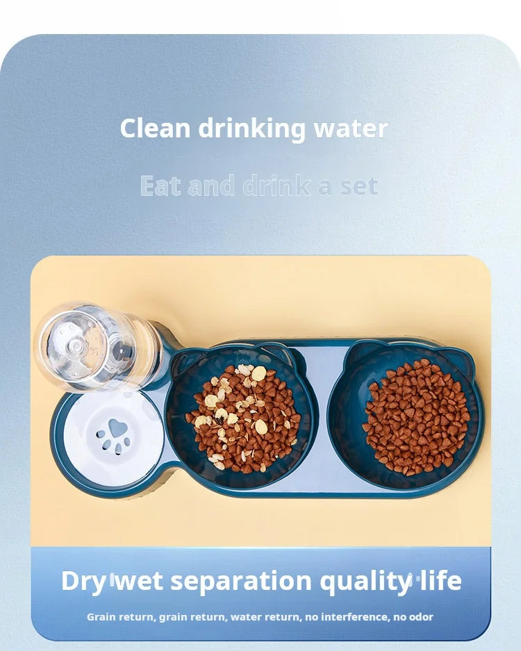 3-in-1 Cat Food & Water Bowl.