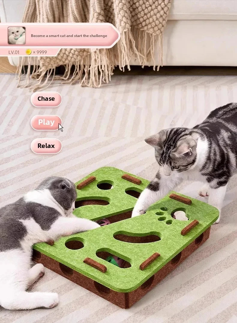 Interactive Felt Cat Toy