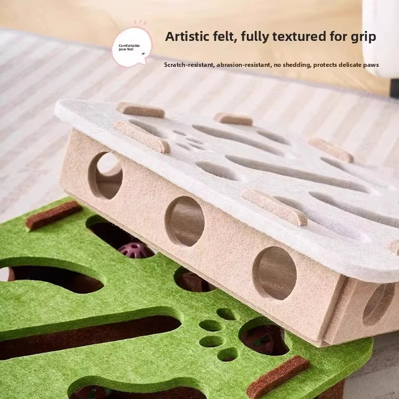 Interactive Felt Cat Toy