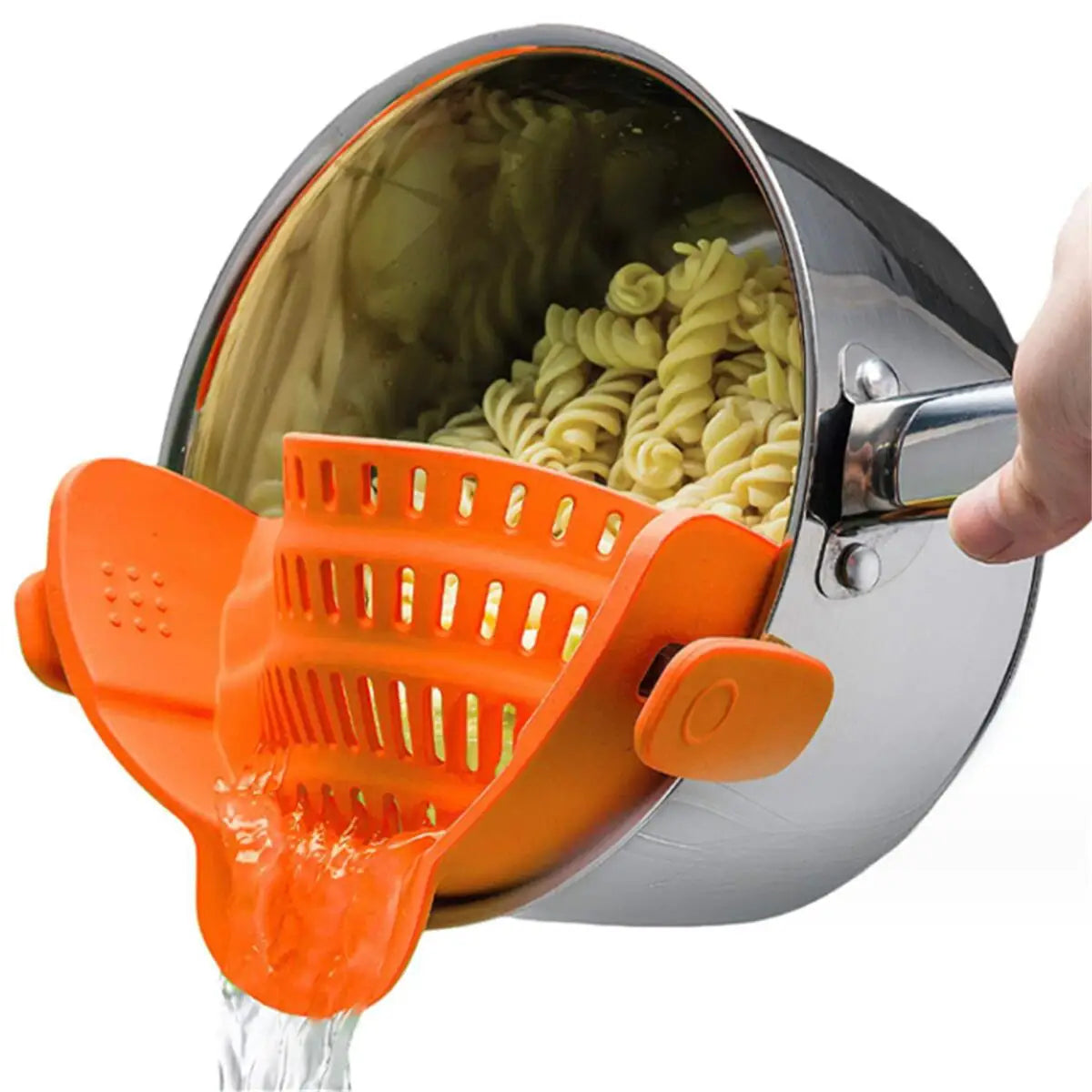 Adjustable Clip-On Pot Strainer for Easy Draining
