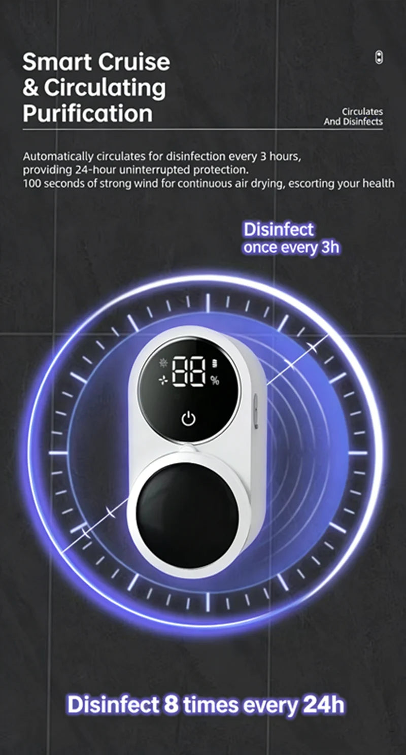 Smart Portable Toothbrush Sterilizer with Charge Display