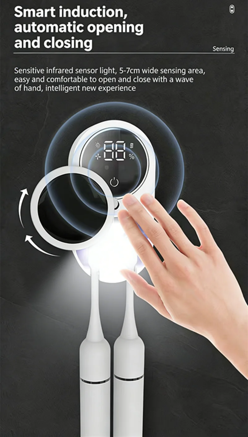 Smart Portable Toothbrush Sterilizer with Charge Display