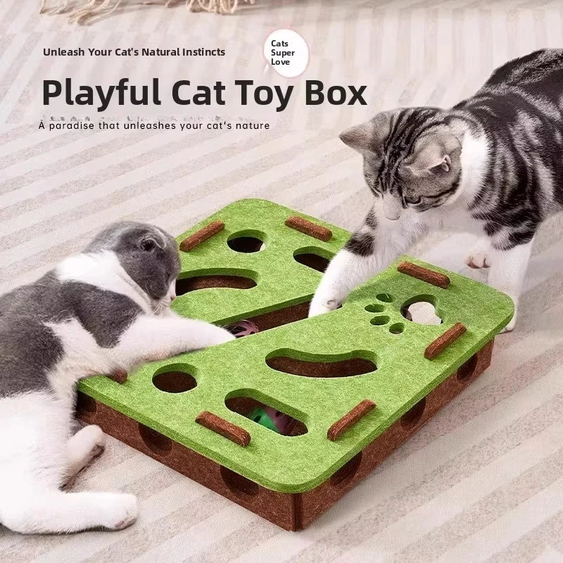 Interactive Felt Cat Toy