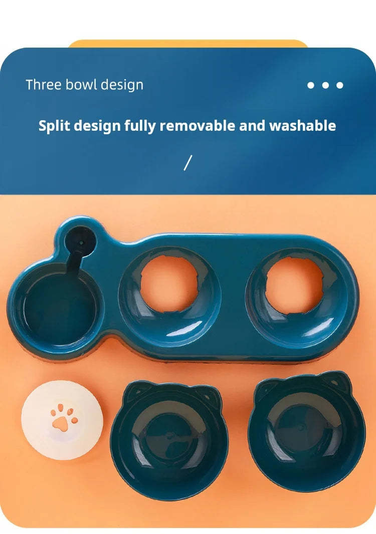 3-in-1 Cat Food & Water Bowl.