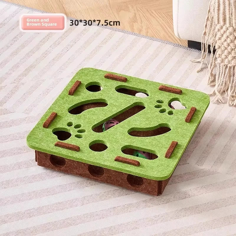 Interactive Felt Cat Toy