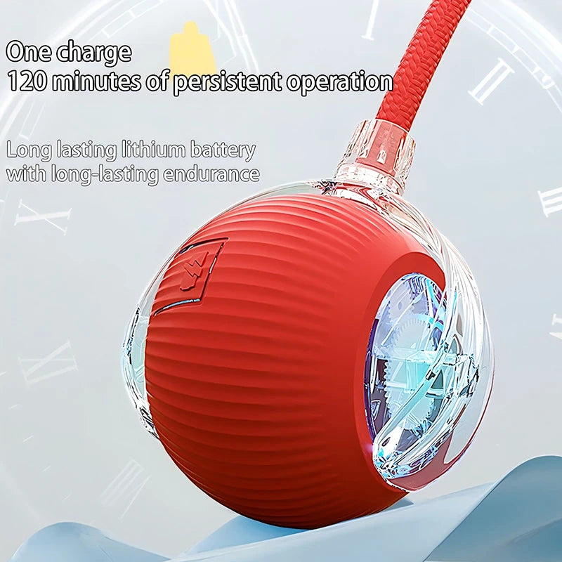 Rechargeable Interactive Pet Ball with Flexible Tail