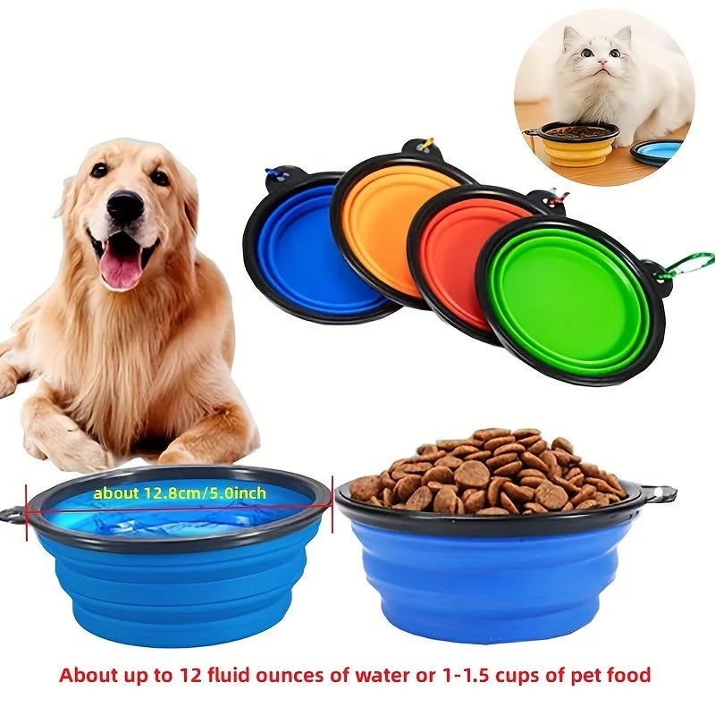 Collapsible Travel Pet Bowl for Dogs & Cats