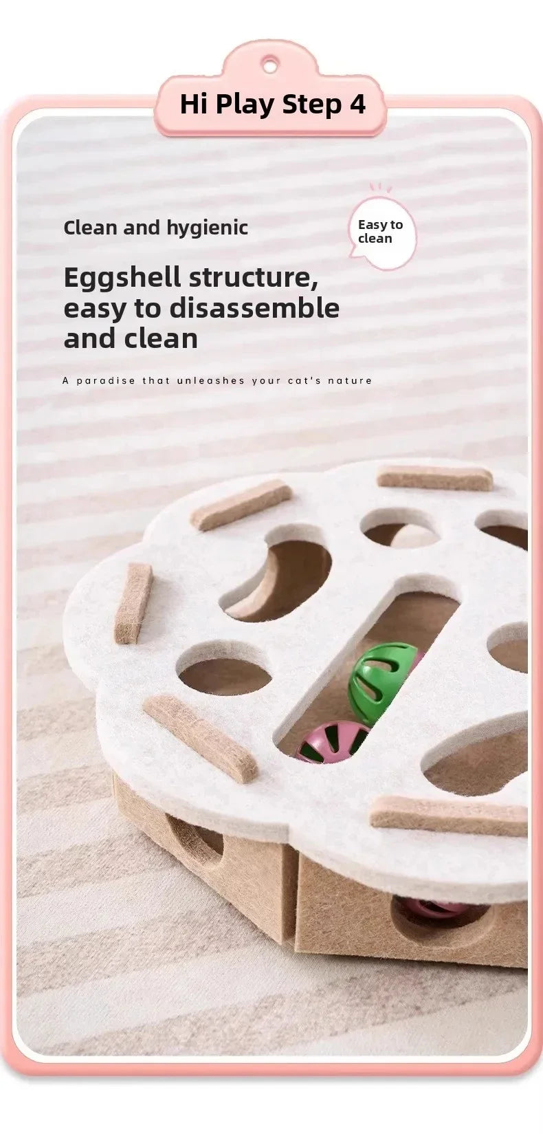 Interactive Felt Cat Toy