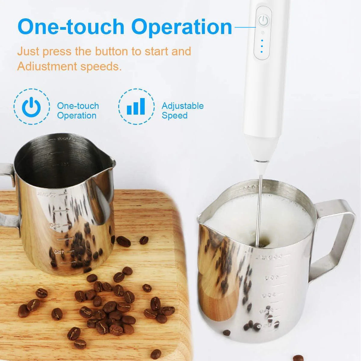 Rechargeable Beverage Foam Mixer