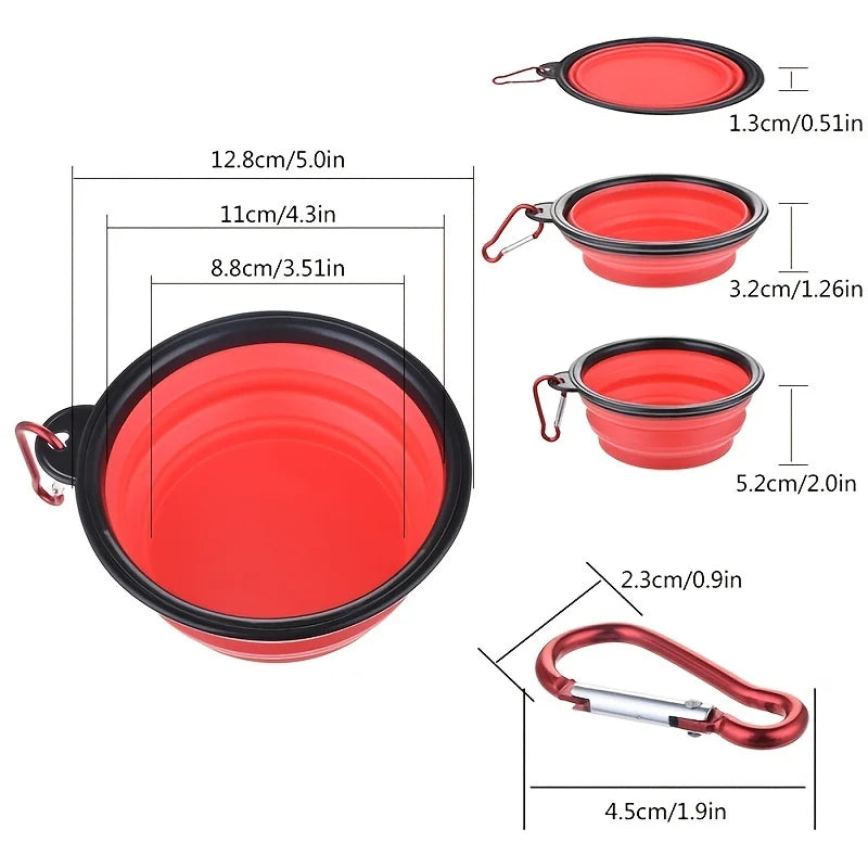 Collapsible Travel Pet Bowl for Dogs & Cats