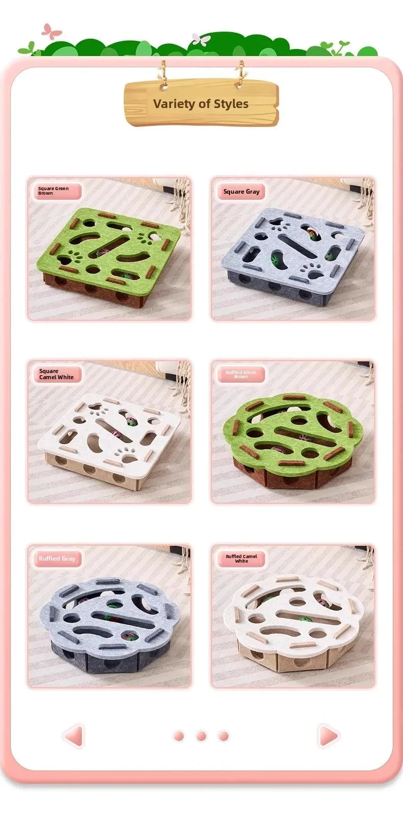 Interactive Felt Cat Toy