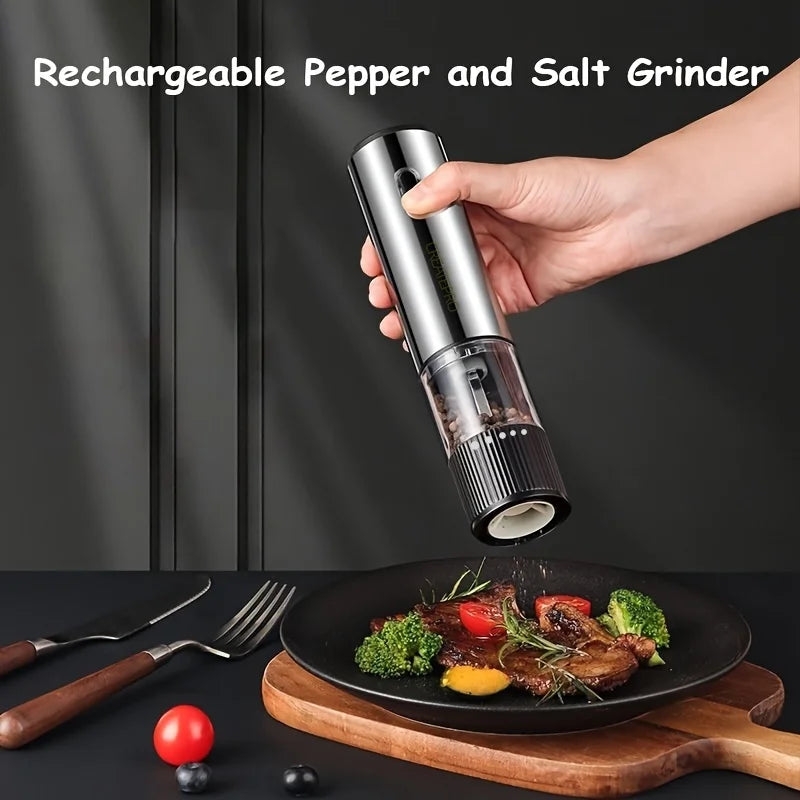 Rechargeable Electric Salt and Pepper Grinder Set