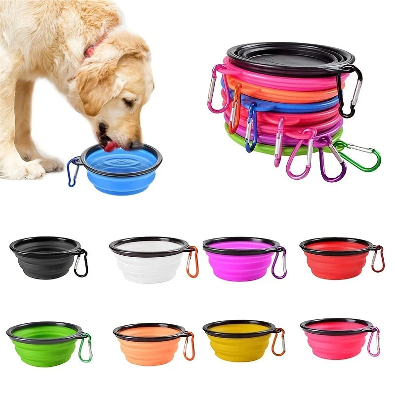 Collapsible Travel Pet Bowl for Dogs & Cats