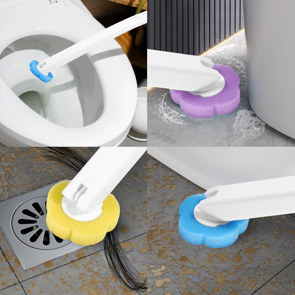 Disposable Toilet Brush Set with Elegant Holder