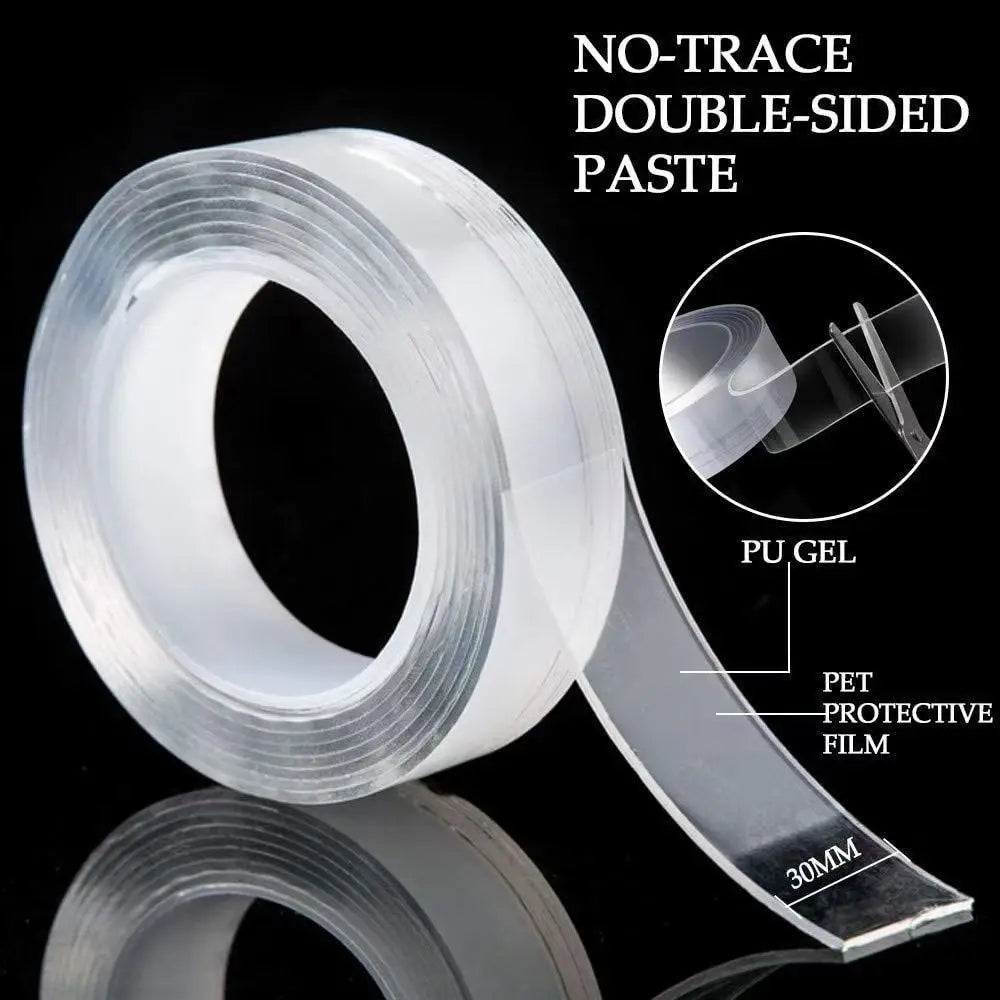 Transparent Multi-Purpose Nano Tape for Bathroom, Kitchen & Home