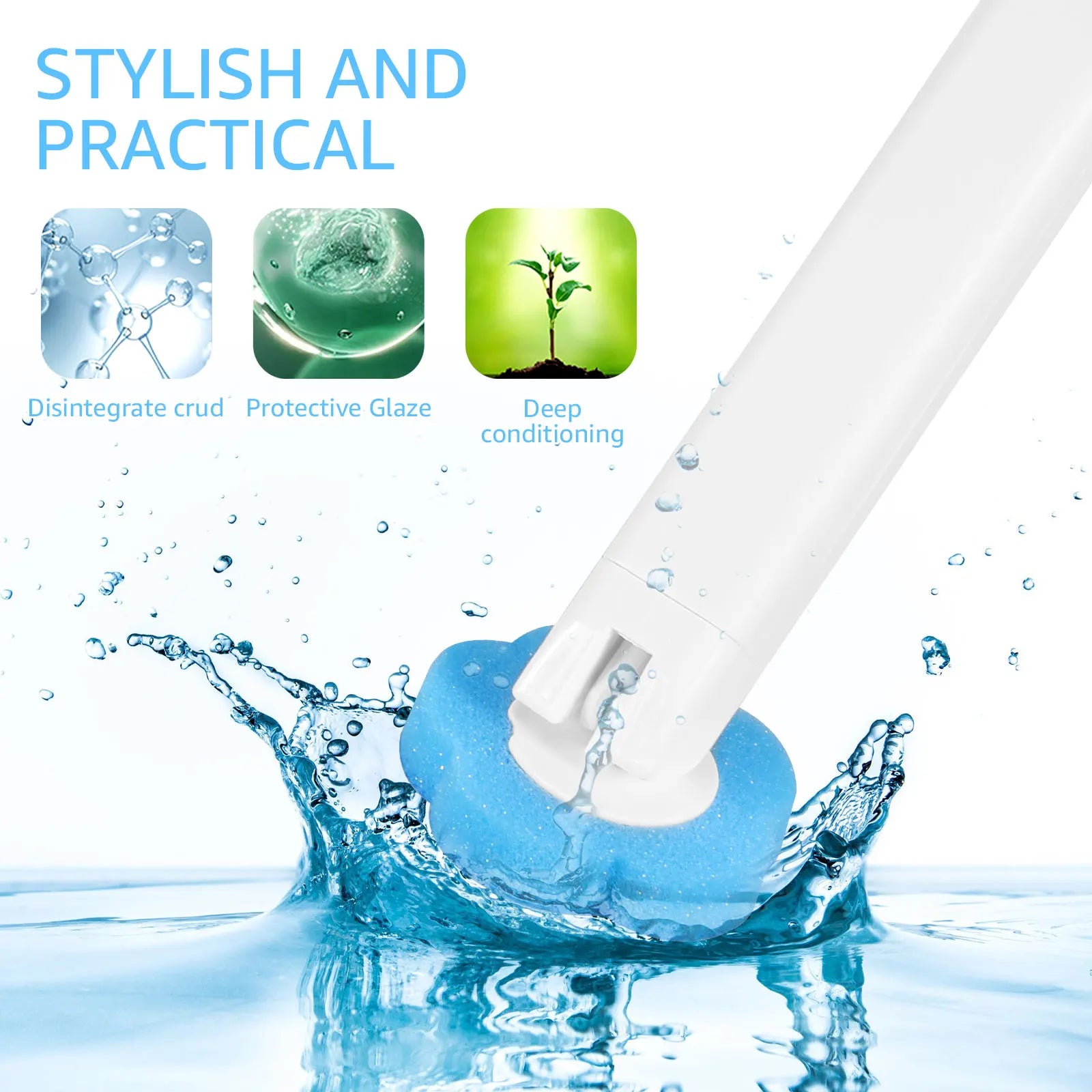 Disposable Toilet Brush Set with Elegant Holder