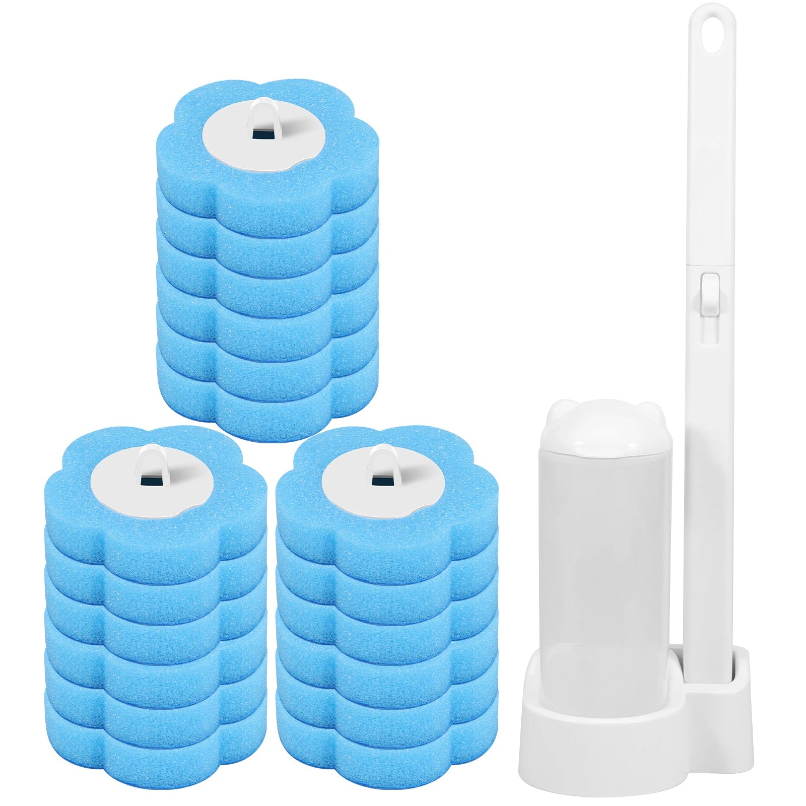 Disposable Toilet Brush Set with Elegant Holder