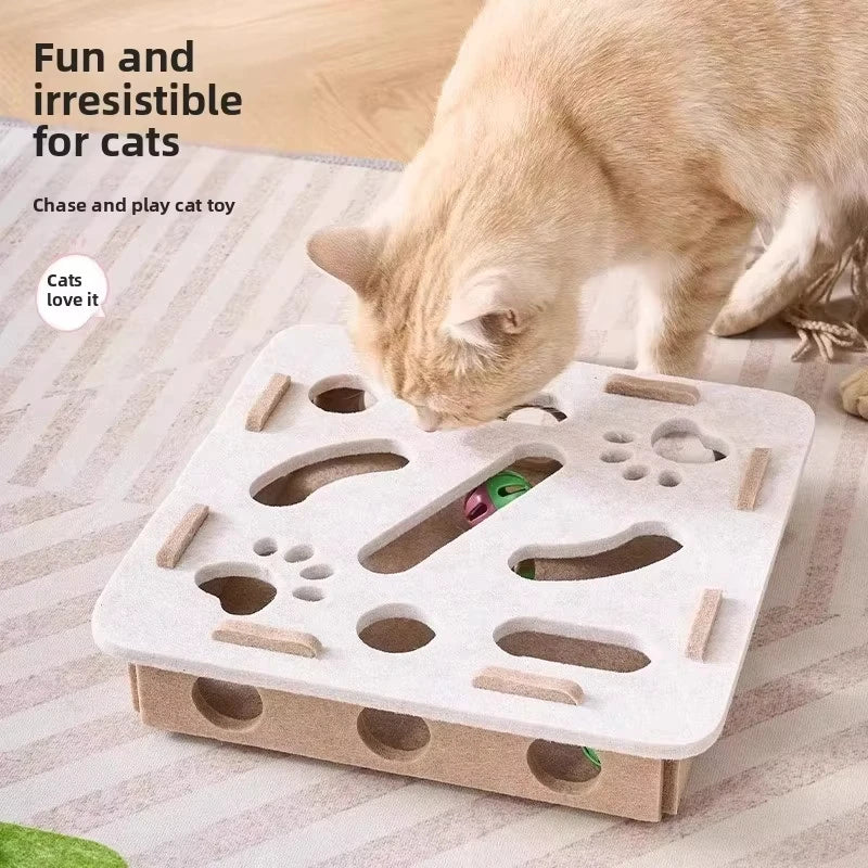 Interactive Felt Cat Toy