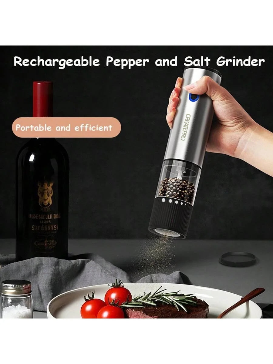 Rechargeable Electric Salt and Pepper Grinder Set