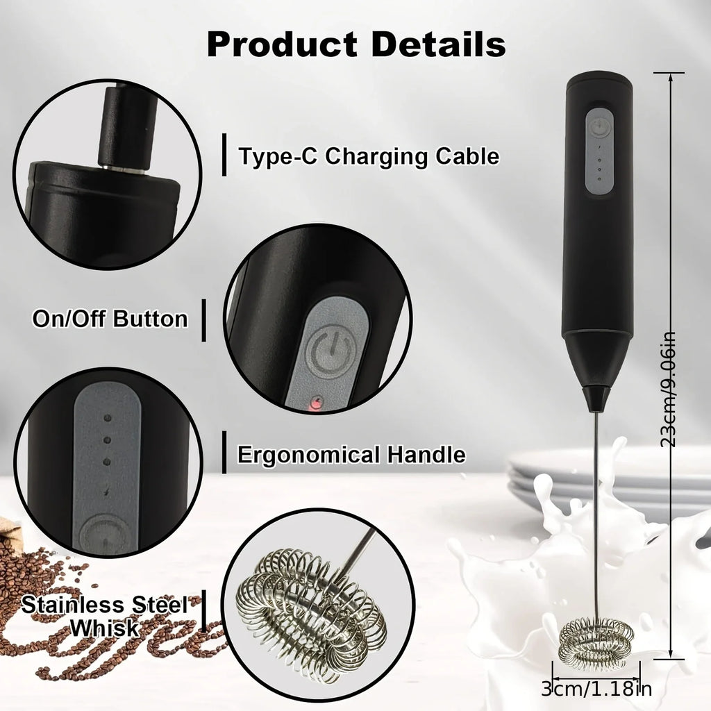 Rechargeable Beverage Foam Mixer