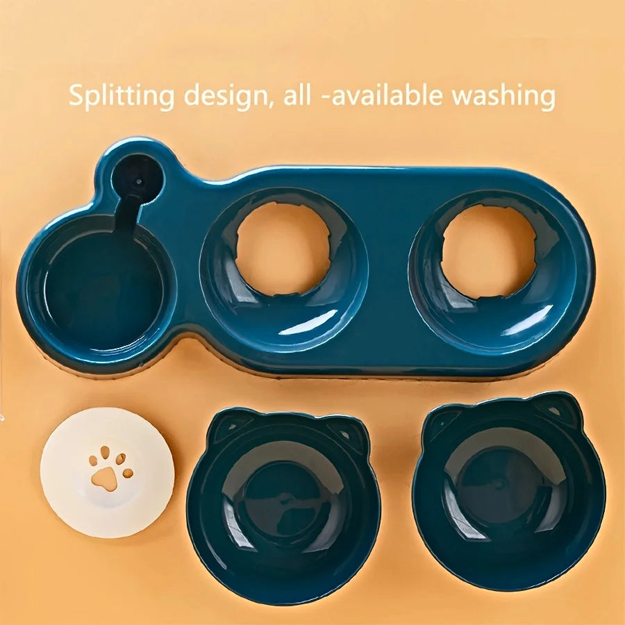3-in-1 Cat Food & Water Bowl.