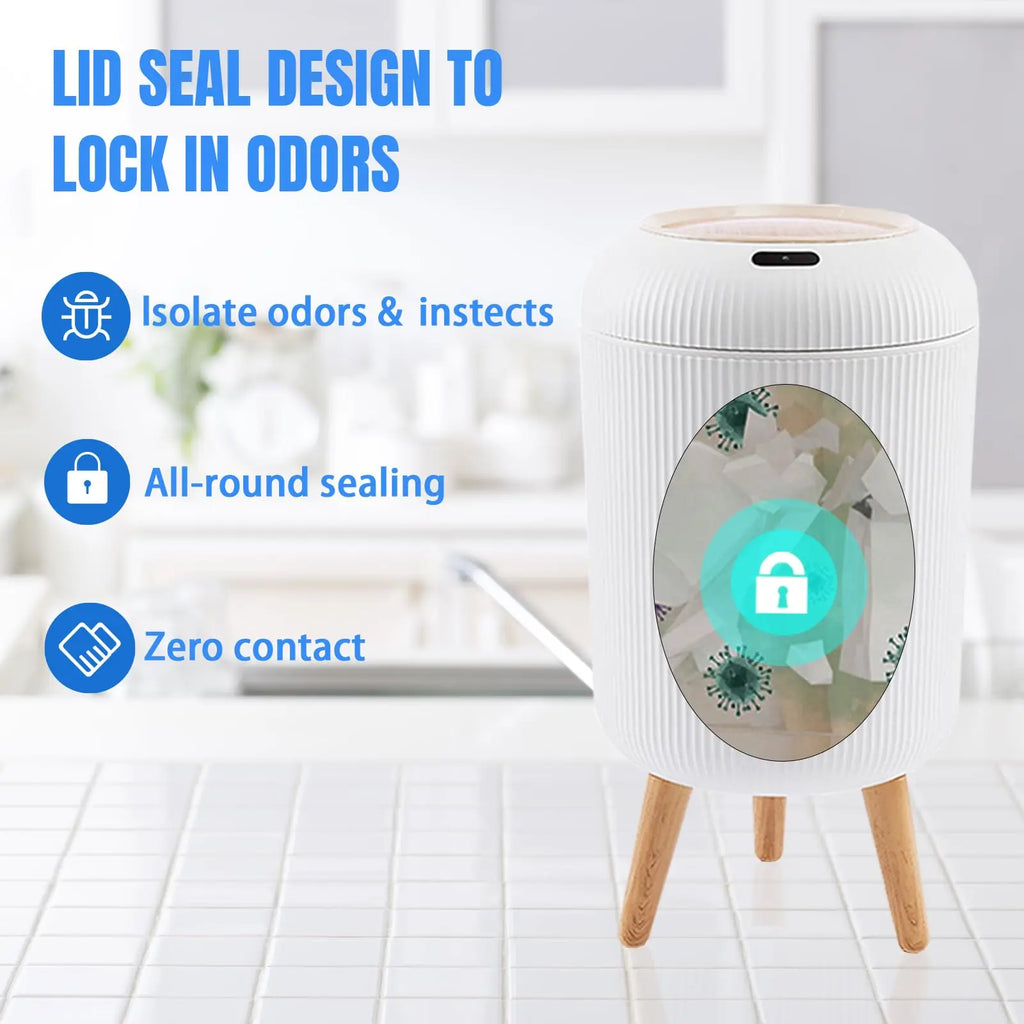 Smart Motion Sensor Trash Can with Lid
