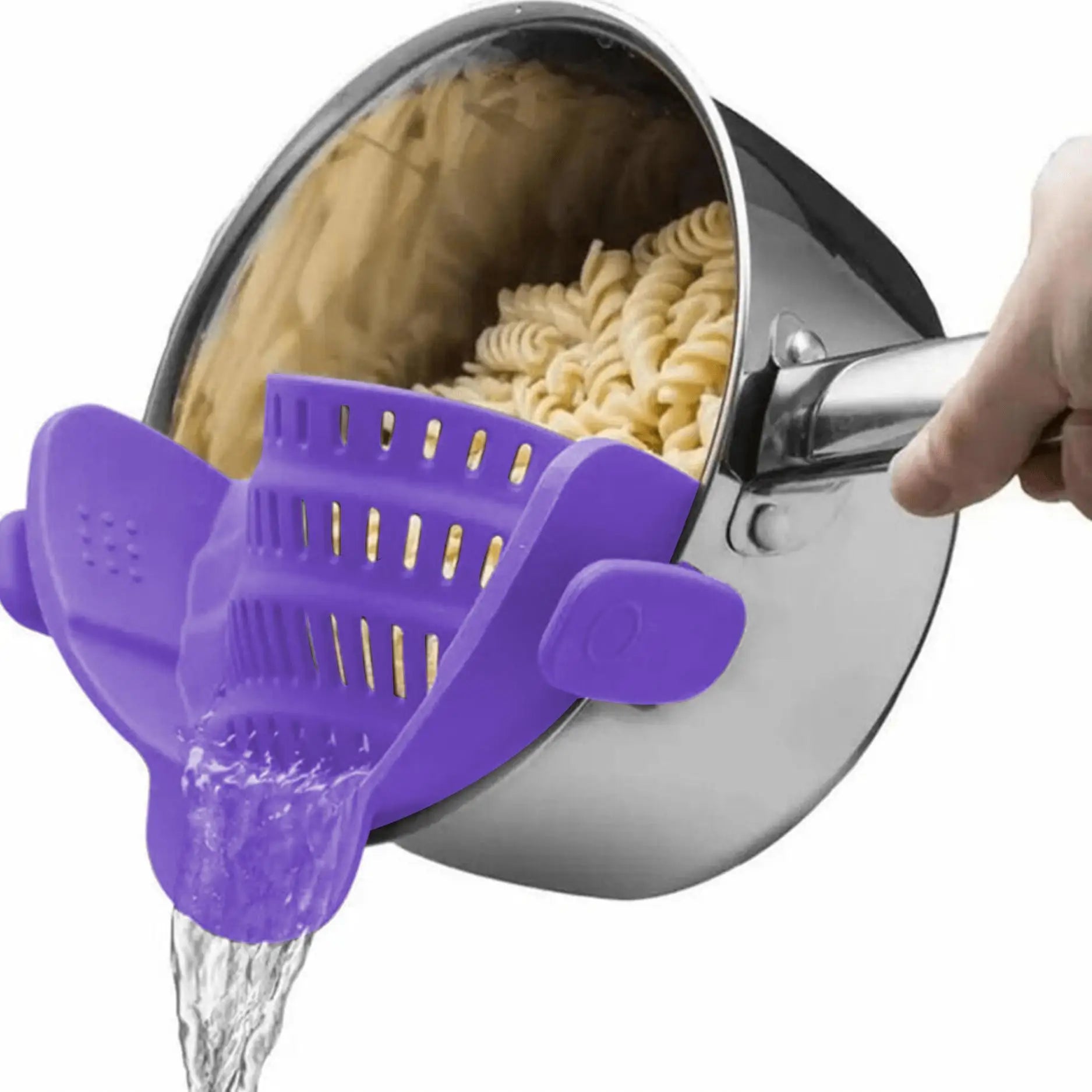 Adjustable Clip-On Pot Strainer for Easy Draining